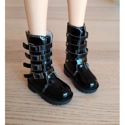 SHM062BLK MSD DOC bjd Obitsu 60cm Doll Shoes Buckle Boots Black